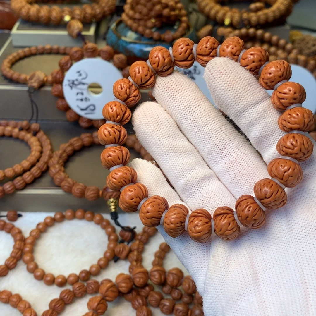 大***斐手串桃核秦岭龙纹