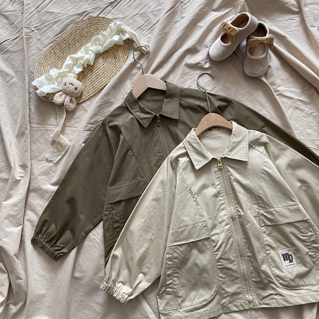 （亲子款）男女童春秋装新款拉链衫儿童衣服时尚童装上衣女宝宝外套