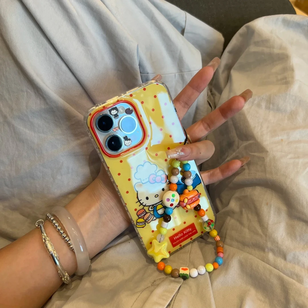 奥菲顿韩风波点猫咪适用iPhone16大孔手机壳华为vivo小米15oppo套