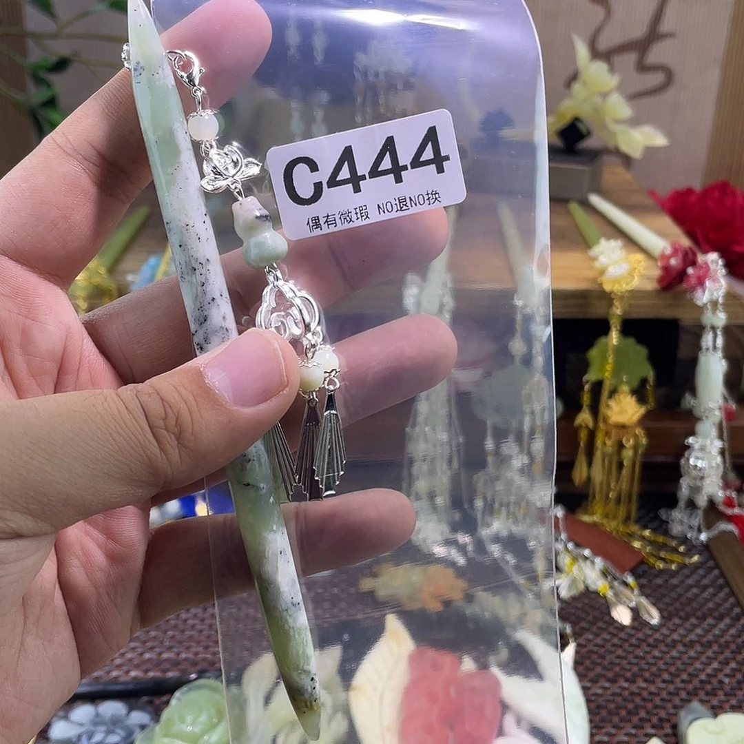 蛇纹石玉合金发饰ღ*瑞