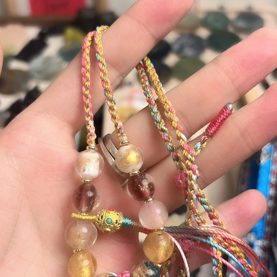 蛇纹石玉合金颈饰