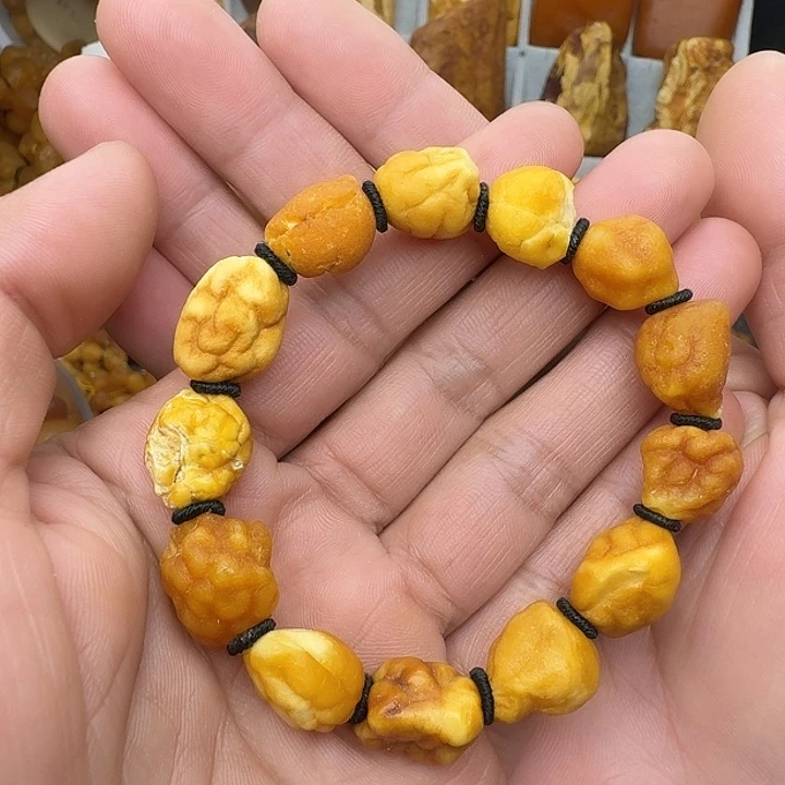 蜜蜡未镶嵌裸石天然蜜蜡手串