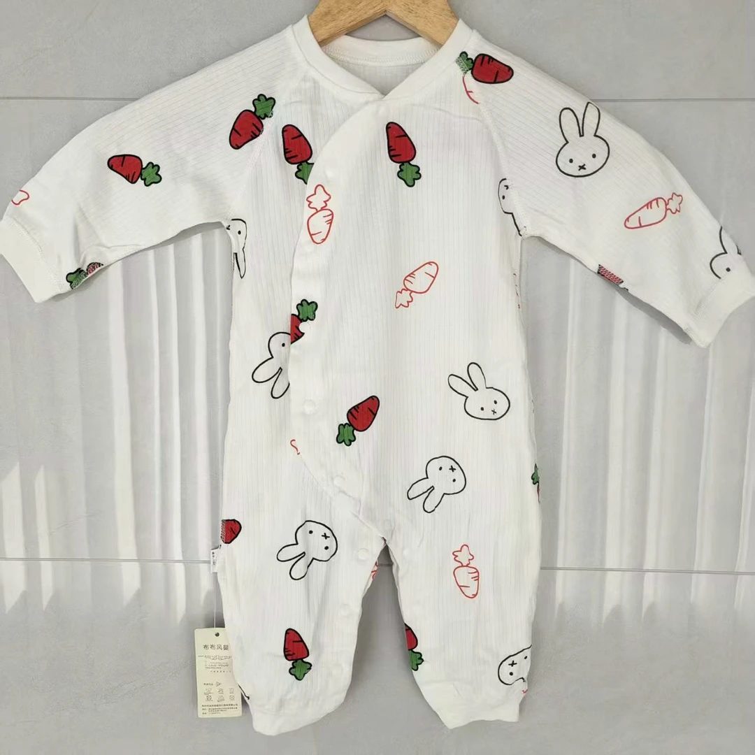 长袖春秋哈衣爬服新生婴儿满月服男女儿童纯棉连体衣