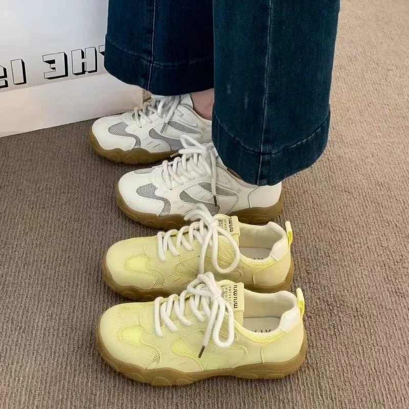 女鞋夏款透气德训运动鞋女休闲轻便减震阿甘跑鞋户外登山旅游网鞋