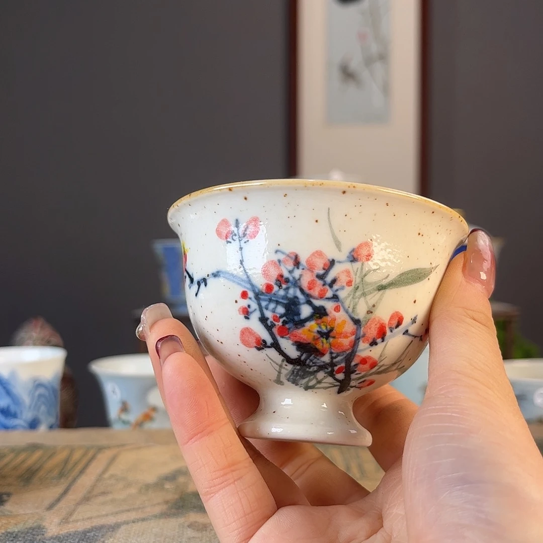 杯浅**风景德镇陶瓷茶杯多人