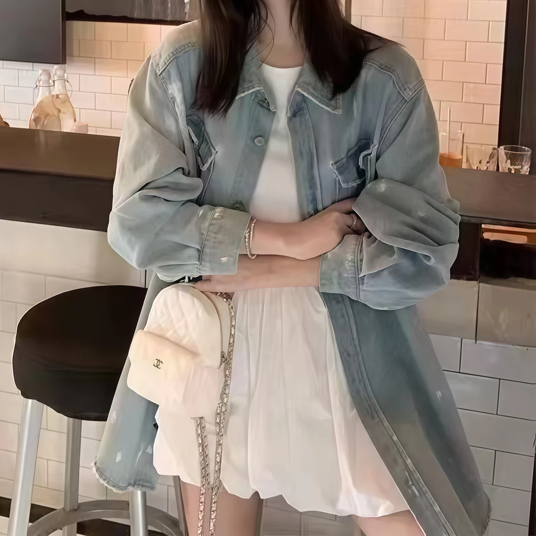 Z.X 美式复古磨破牛仔衣 1009