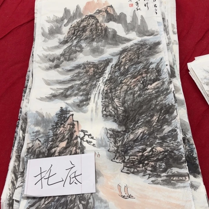 国画花鸟等图案三尺