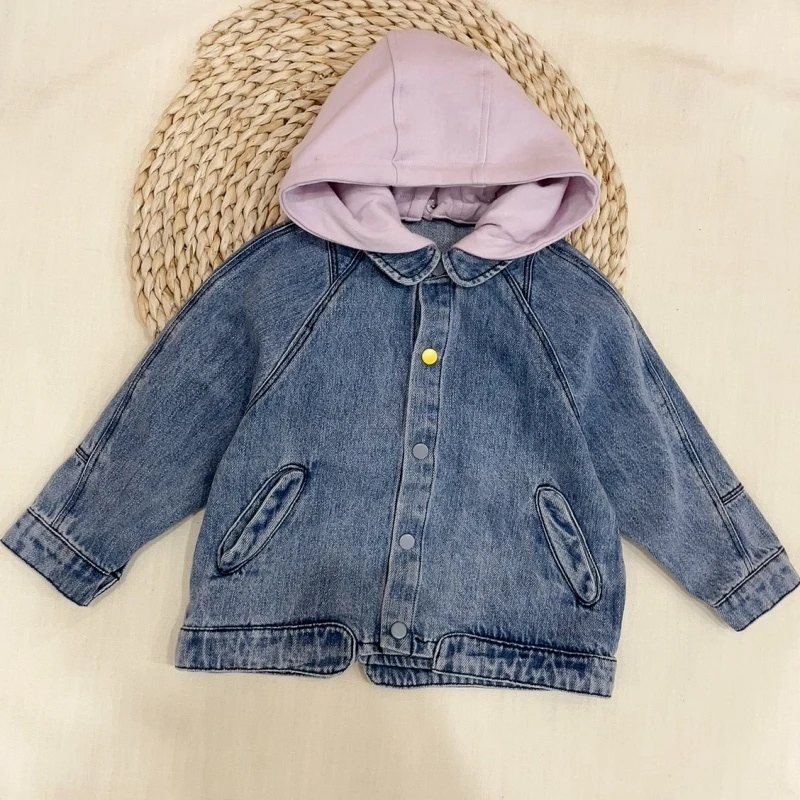 米乐熊【帽子可拆】牛仔外套1766