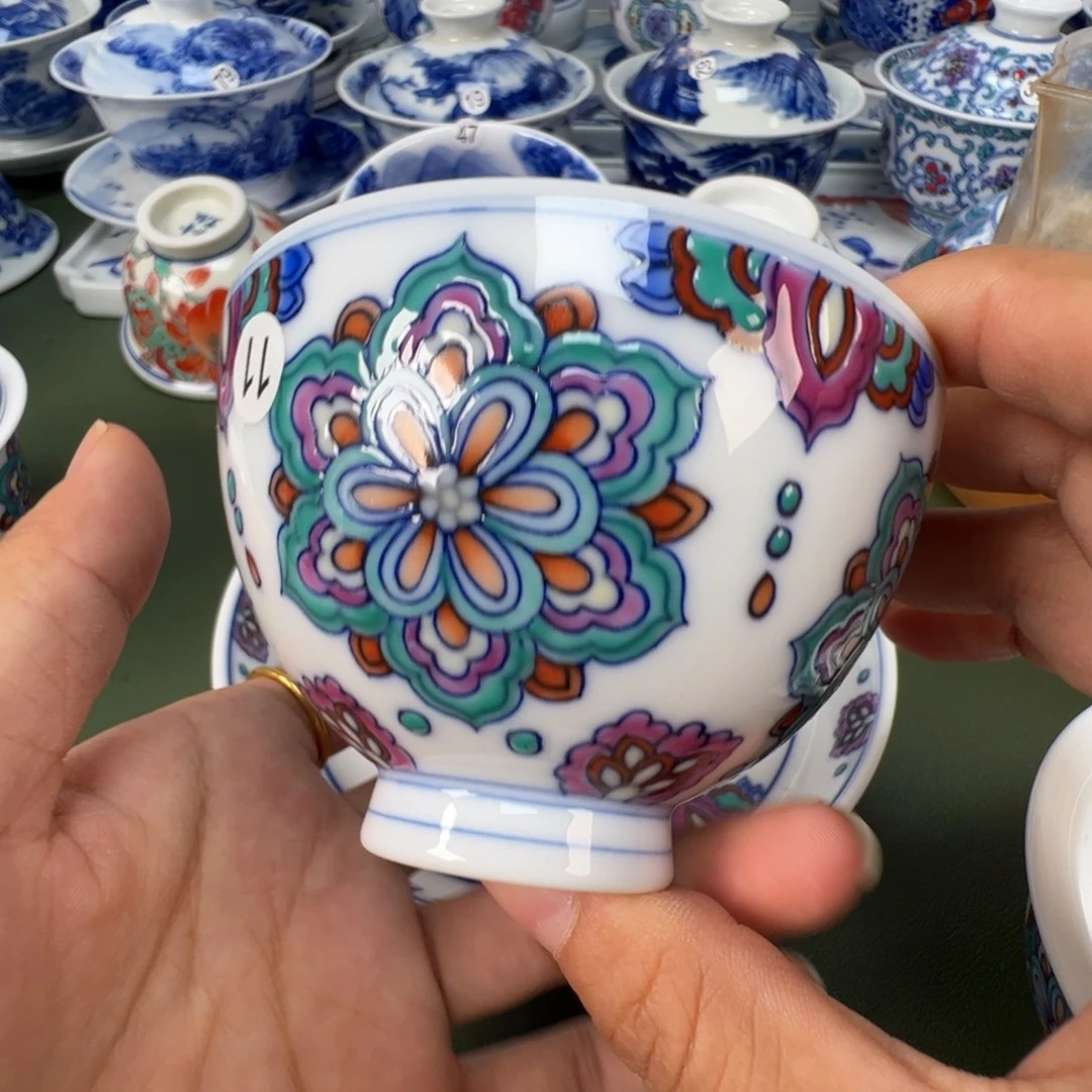 景德镇纯手工纯手绘茶具木木11