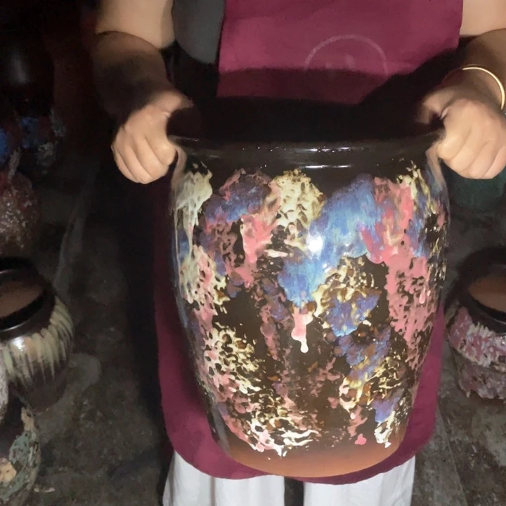 紫砂花盆口25高31正品正品