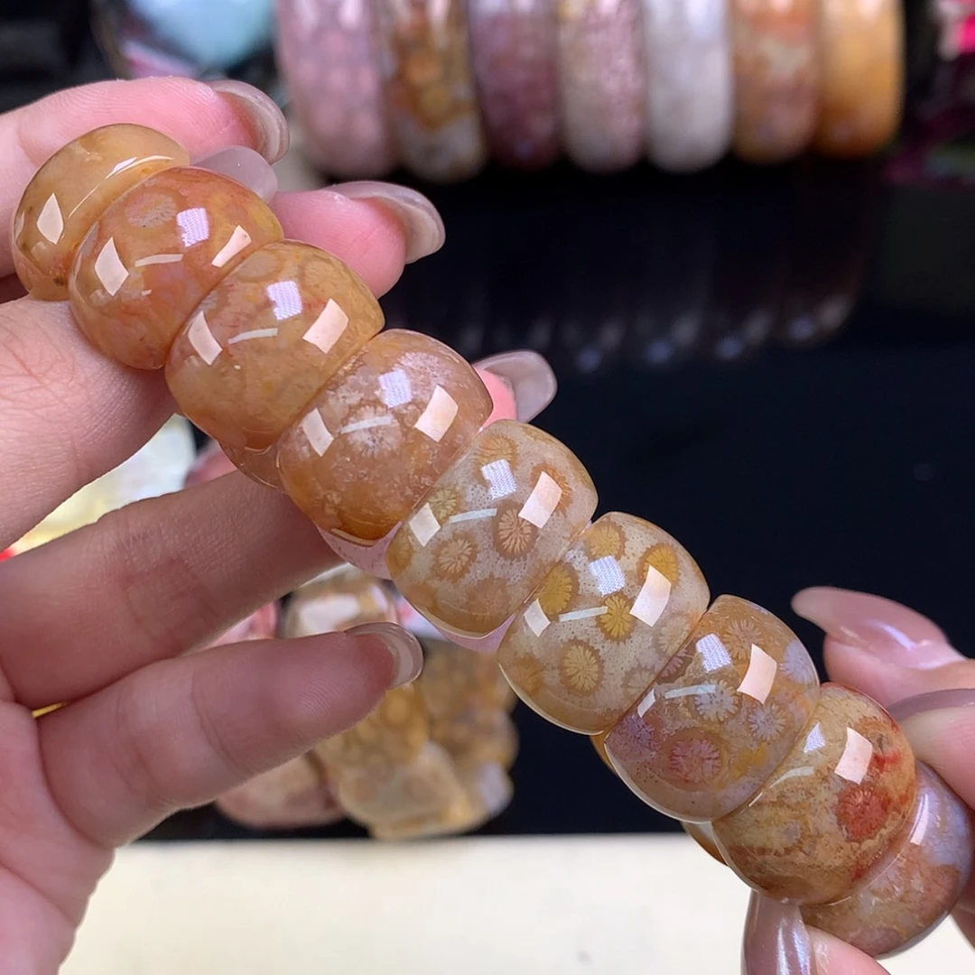 【闪购商品】颈饰未镶嵌硅化珊瑚（珊瑚玉）福利手牌（17号）