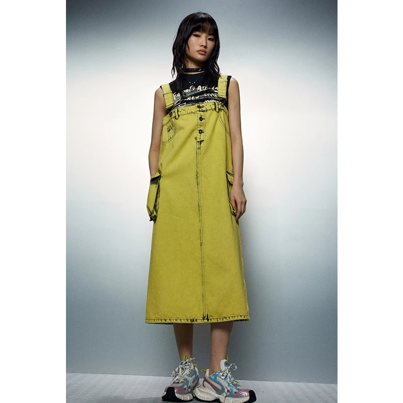 【粉丝专享】牛仔背带裙1E0299