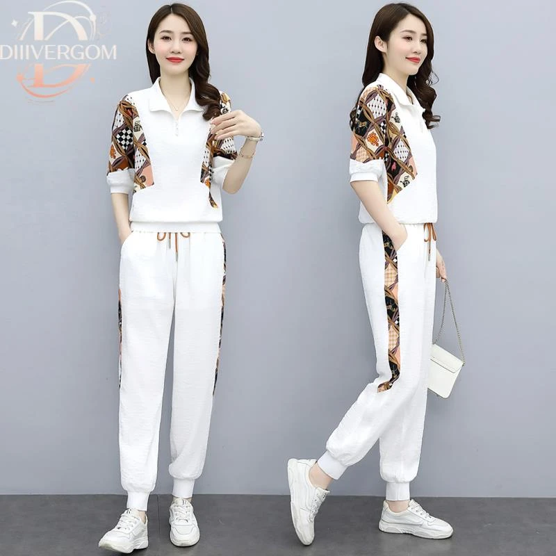 小个子休闲套装女夏款2025年新款女装时尚运动夏装搭配一整套微胖