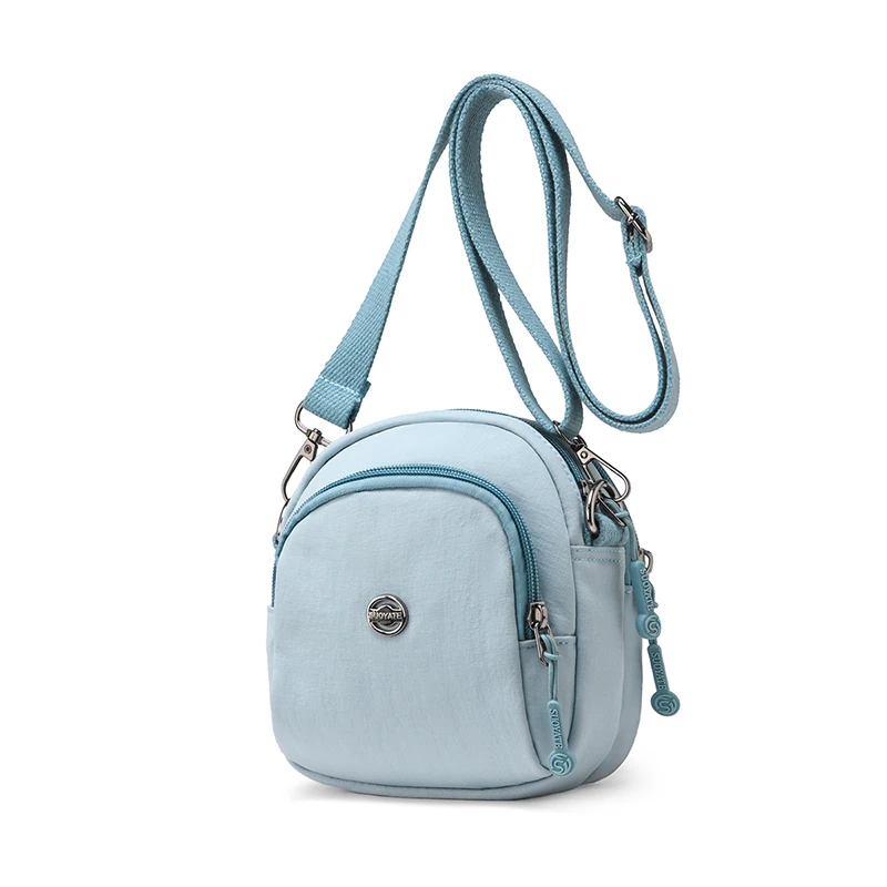 手机包女斜挎2025新款高级感夏天散步随身轻便迷你尼龙牛津小挎包