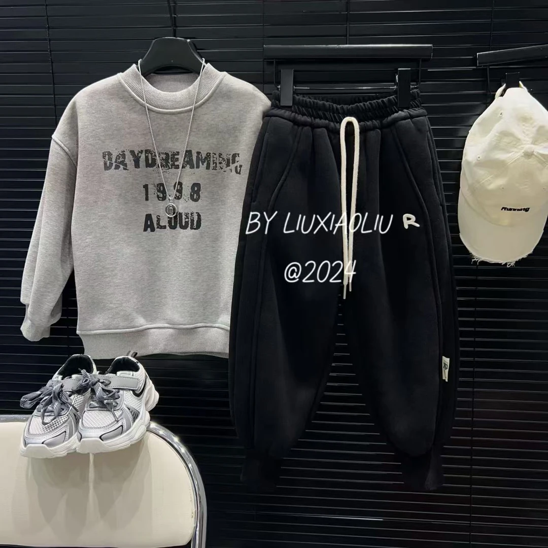 杭州六小六正版 BY LIUXIAOLIU冬季儿童加绒卫裤15100