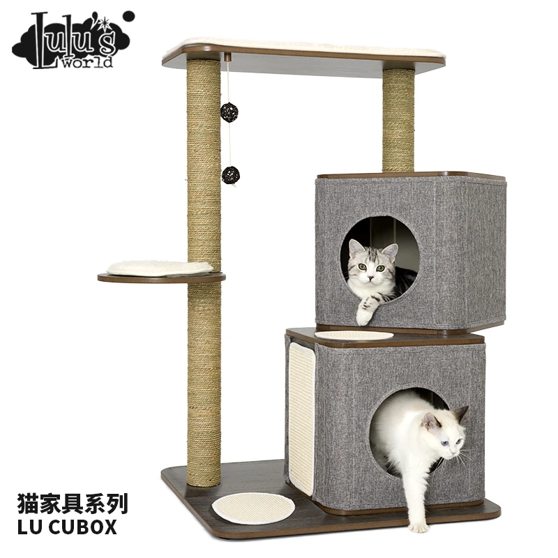 lulu大型豪华猫爬架猫别墅猫窝猫树玩睡一体四季通用猫咪用品