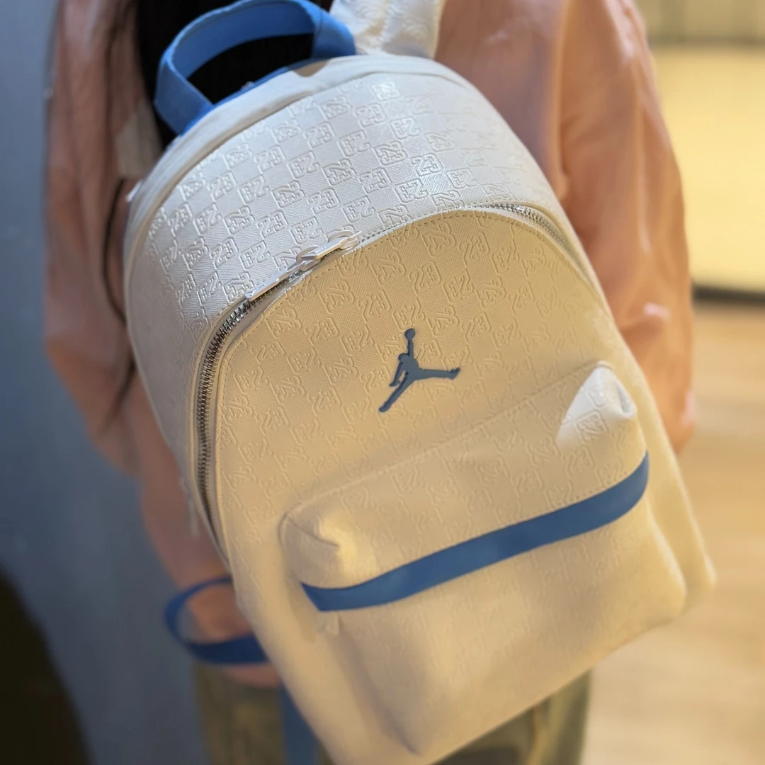 Nike/耐克官方正品 Air Jordan 白蓝休闲双肩包开学季-HV1621-100