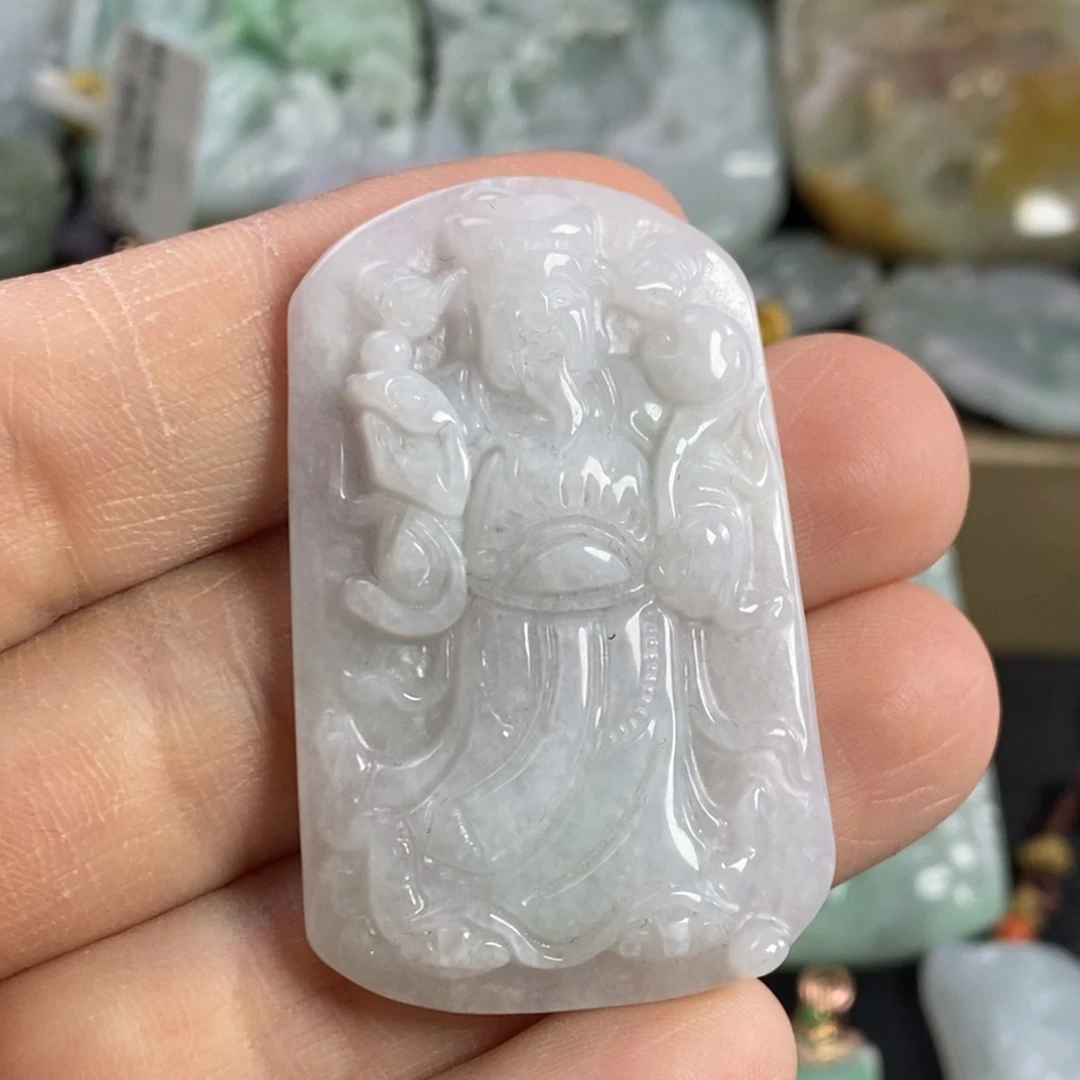 翡翠颈饰未镶嵌曹*财神