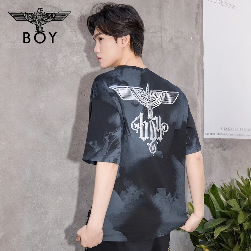 BOY LONDON中性款时尚潮流百搭通勤针织短袖T恤N01143