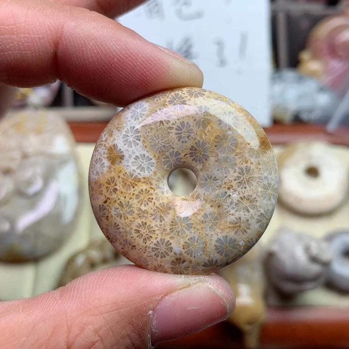 硅化珊瑚（珊瑚玉）颈饰未镶嵌