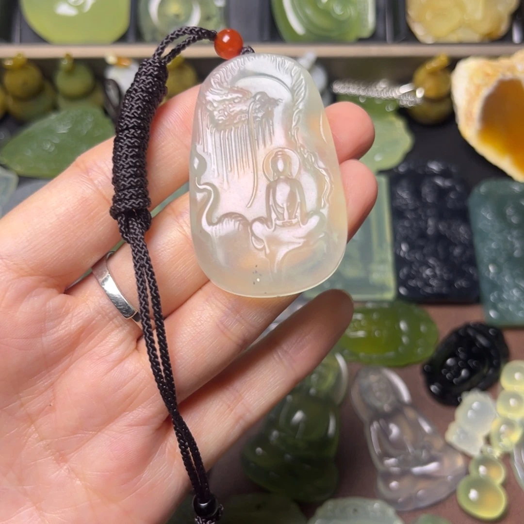 蛇纹石玉未镶嵌吊坠(不含链)