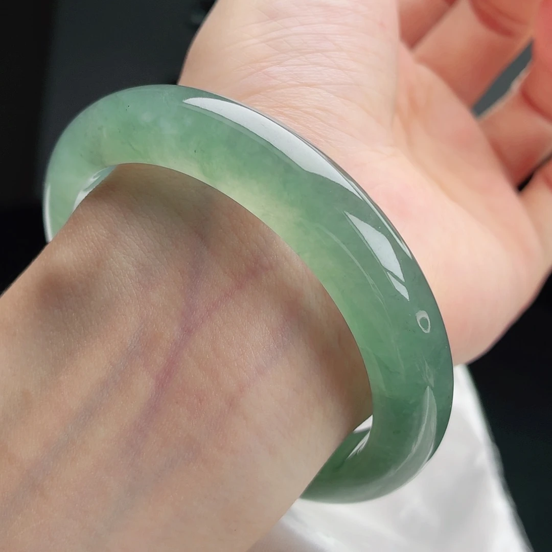 翡翠未镶嵌手镯27号正圈55 19