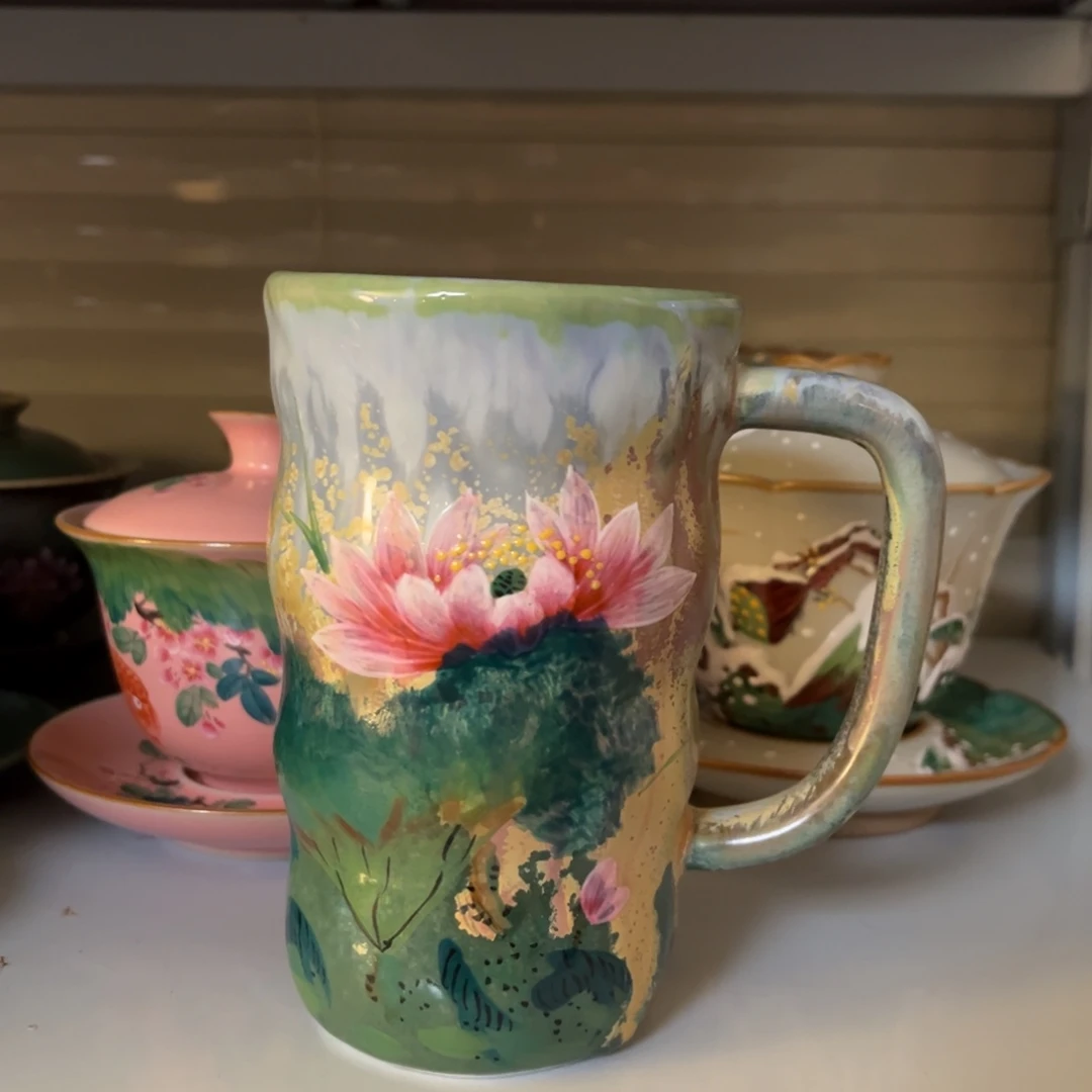 柴烧纯手工手绘陶瓷