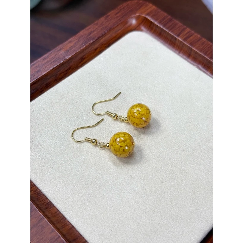 【艺品堂】12mm 黄纱耳饰