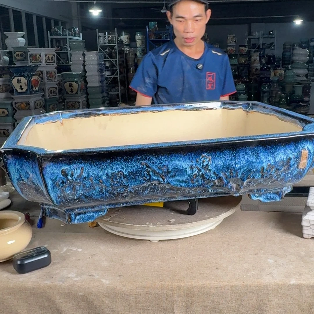 一风堂石湾花盆 内65*48*13