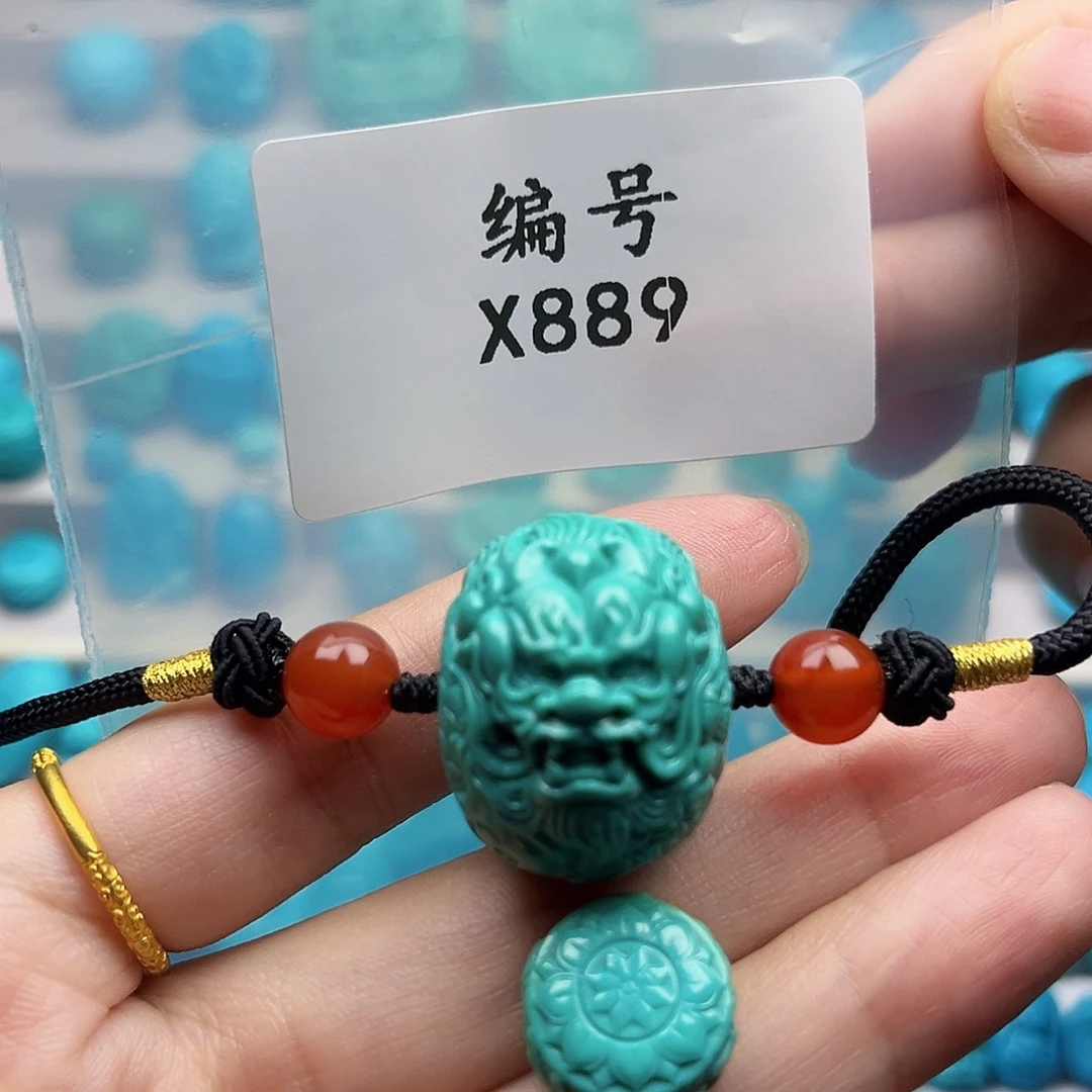ℳ***空未镶嵌绿松石天然原矿雕刻绿松石