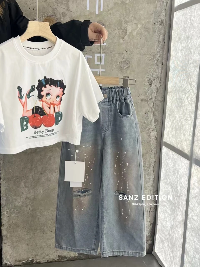 416儿童短款卡腰T恤