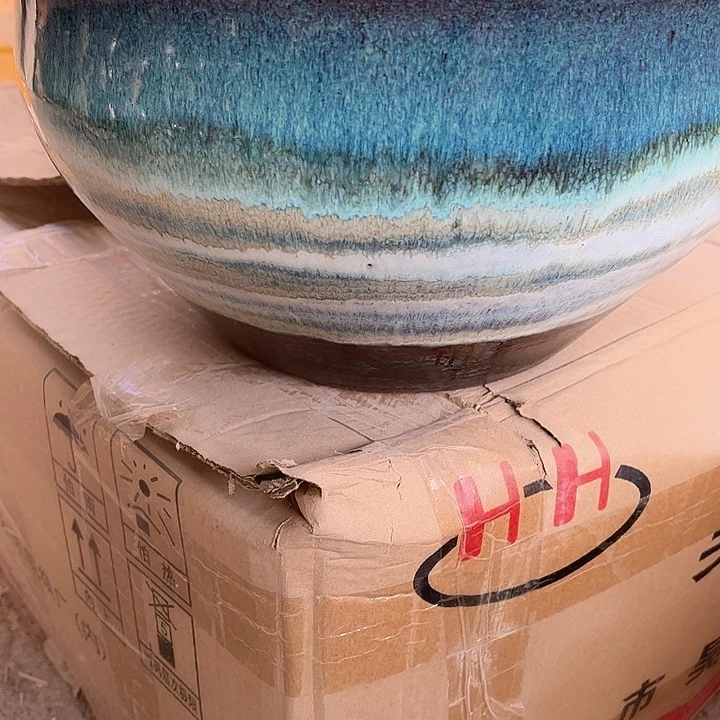 紫砂花盆高17口29……