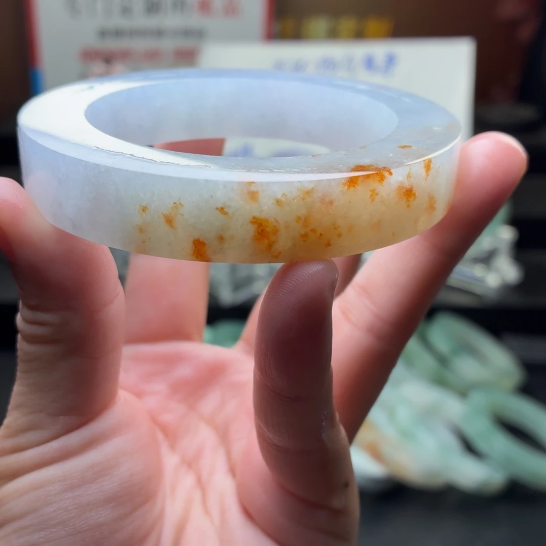 心***真未镶嵌翡翠手镯多样性发一定制翡翠