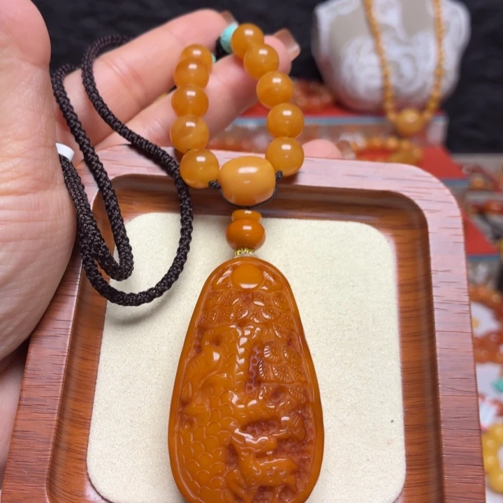 蜜蜡未镶嵌颈饰项链