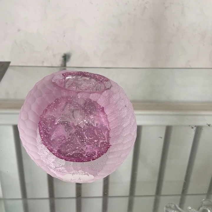 花***朝琉璃弘扬琉璃花器高度14