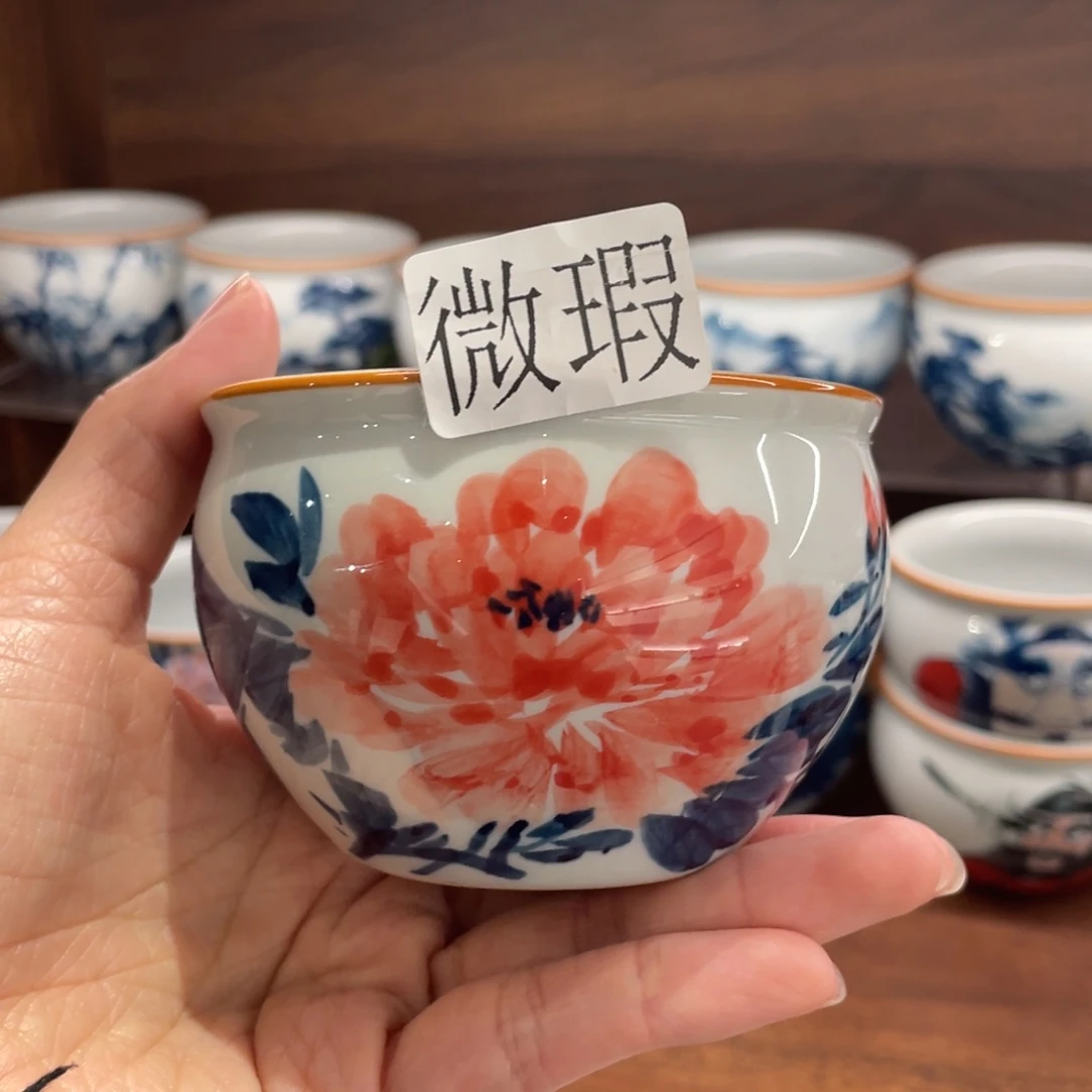 有瑕釉下彩纯手绘