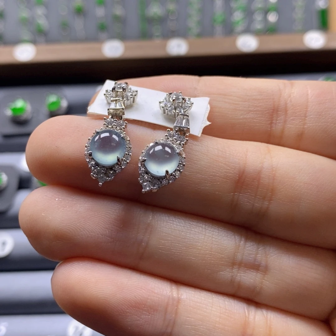 颈饰银S925镶嵌翡翠66号