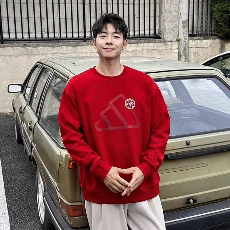 Adidas阿迪达斯~圆领卫衣春季宽松休闲运动服上衣套头衫JM1003