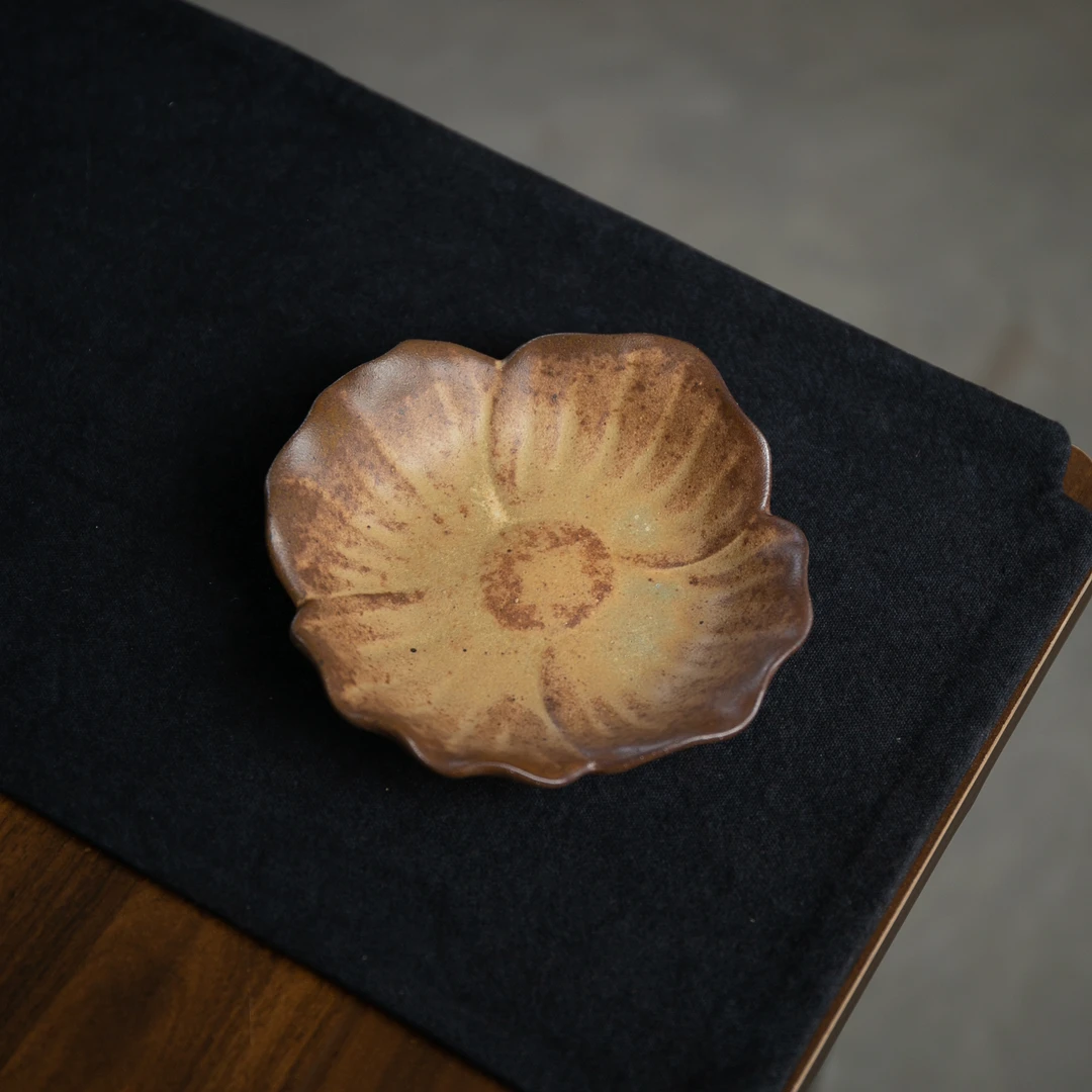 【正版川冶】老岩泥李朝黄月见壶承.6819.中式复古原矿粗陶陶瓷功夫