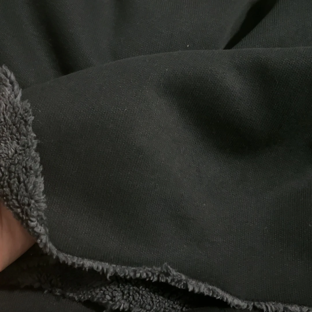 星空面黑色羊驼绒1.8×2米长带螺纹特价