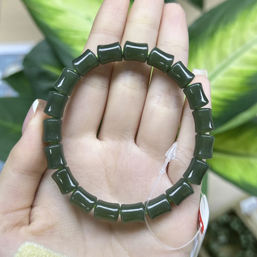 天然和田玉竹节手串