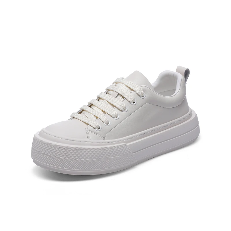 春季新款男士休闲鞋厚底增高小白鞋男款鞋子白色小众百搭板鞋