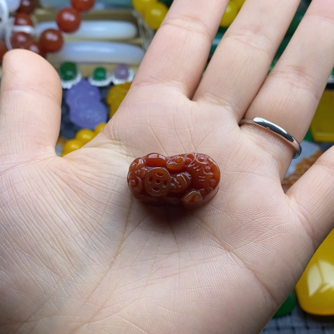 玛瑙/玉髓颈饰未镶嵌心***福