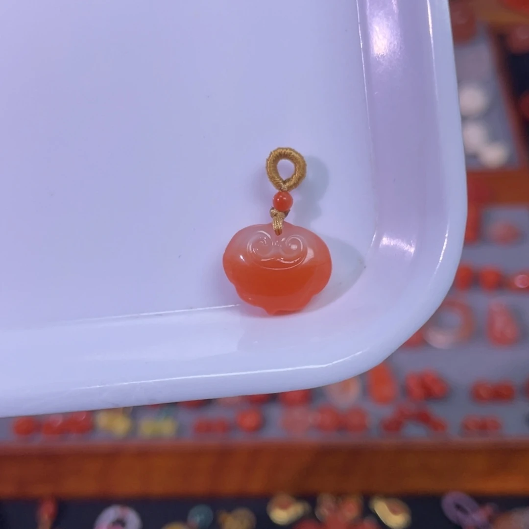 南红玛瑙未镶嵌如意锁