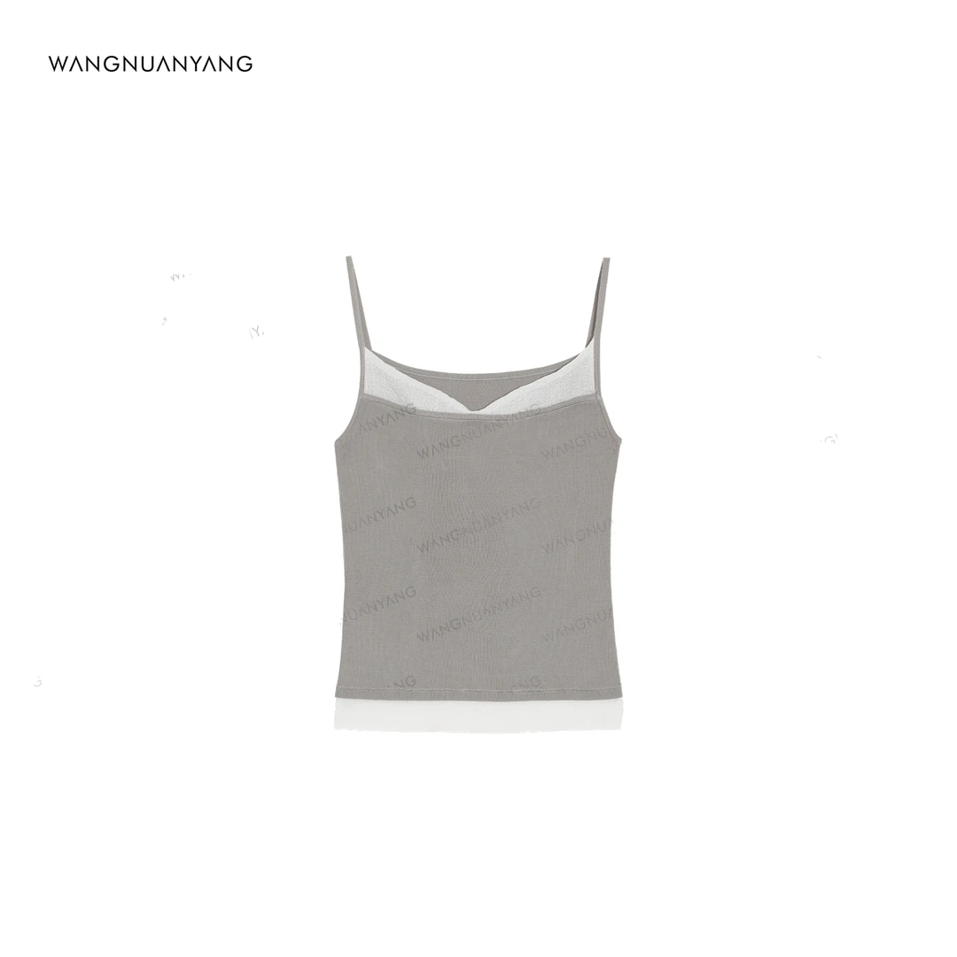 【48小时现货】断云|浪漫小蕾丝拼接气质舒适针织小吊带