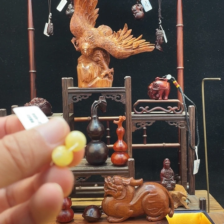 风***饰檀香紫檀（小叶紫檀）2个白花蜡老型