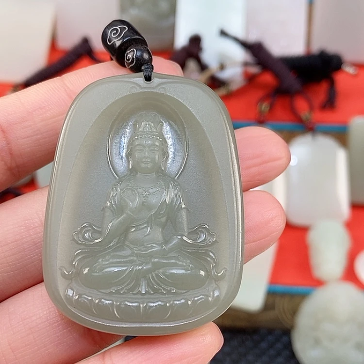 【闪购商品】颈饰9K金镶嵌和田玉