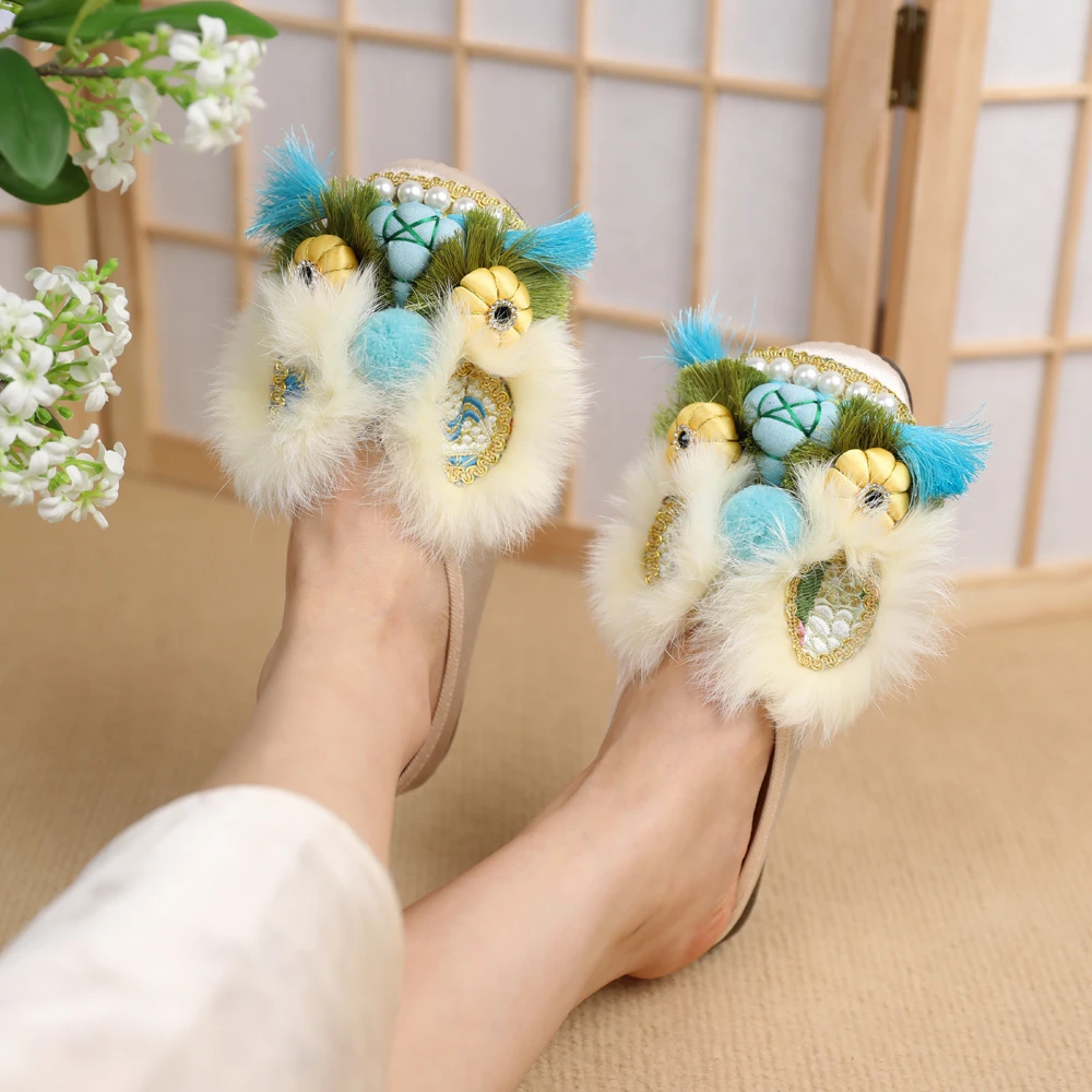 【蓝调萌虎】手工虎头鞋纯手工布鞋国潮正宗老北京布鞋平底女式单鞋