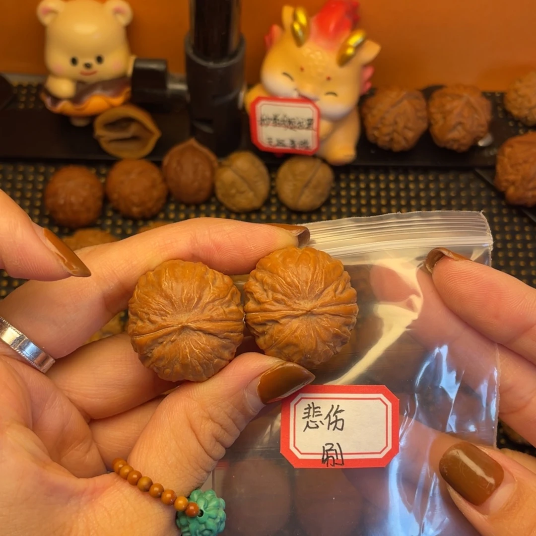 悲***黄吊坠文玩核桃29尺全品闷尖小磨盘