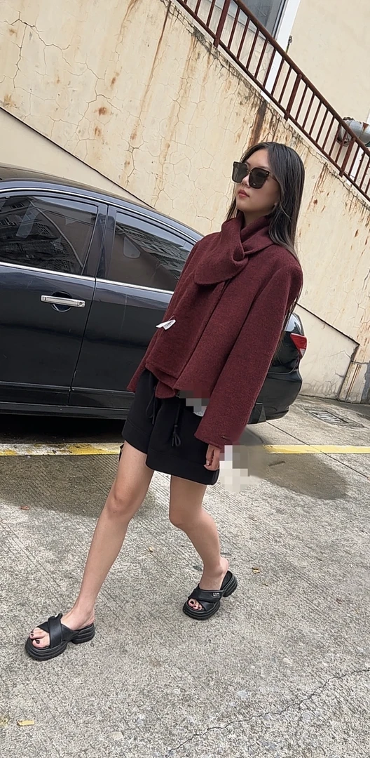 秋冬套头宽松型短外套设计感直下摆薄款厚款宽松保暖百搭短款休闲